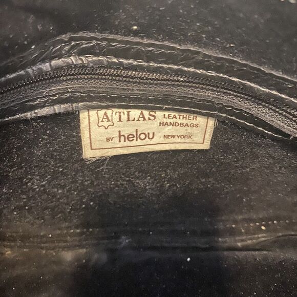 ATLAS New York by Helou Purse Leather Crossbody Clutch Retro Glam Grandmacore - Picture 14 of 14